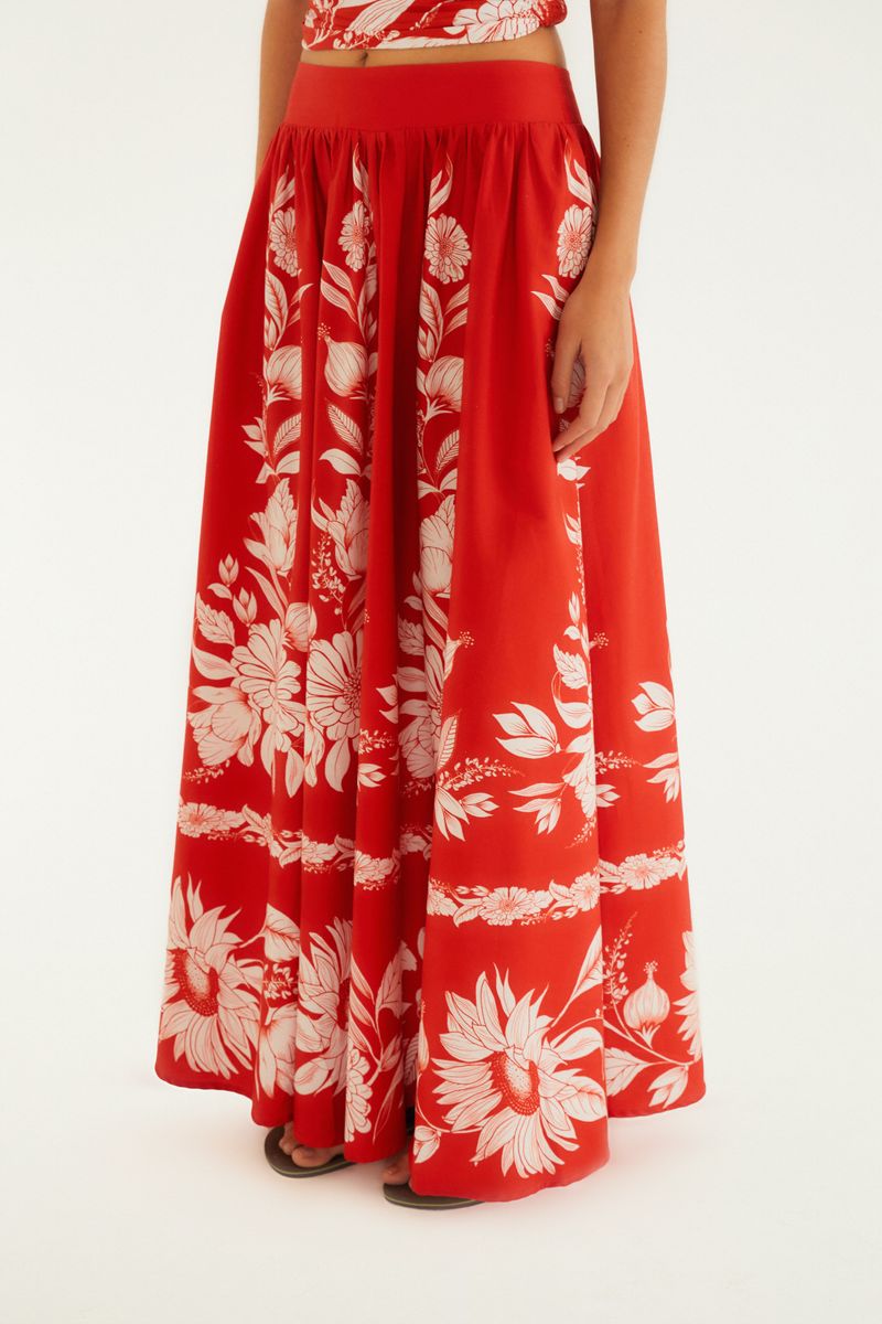 Saia Cropped Bordado Domitila