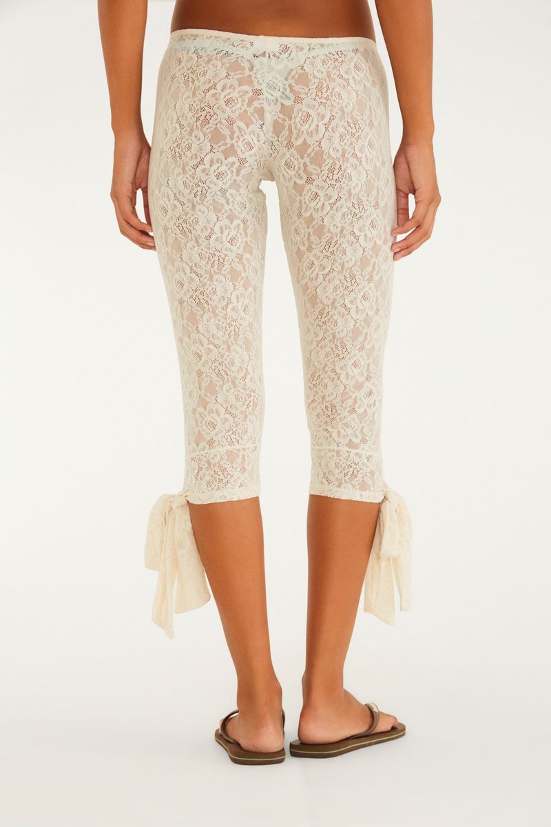 Calça Corsário Renda Laço