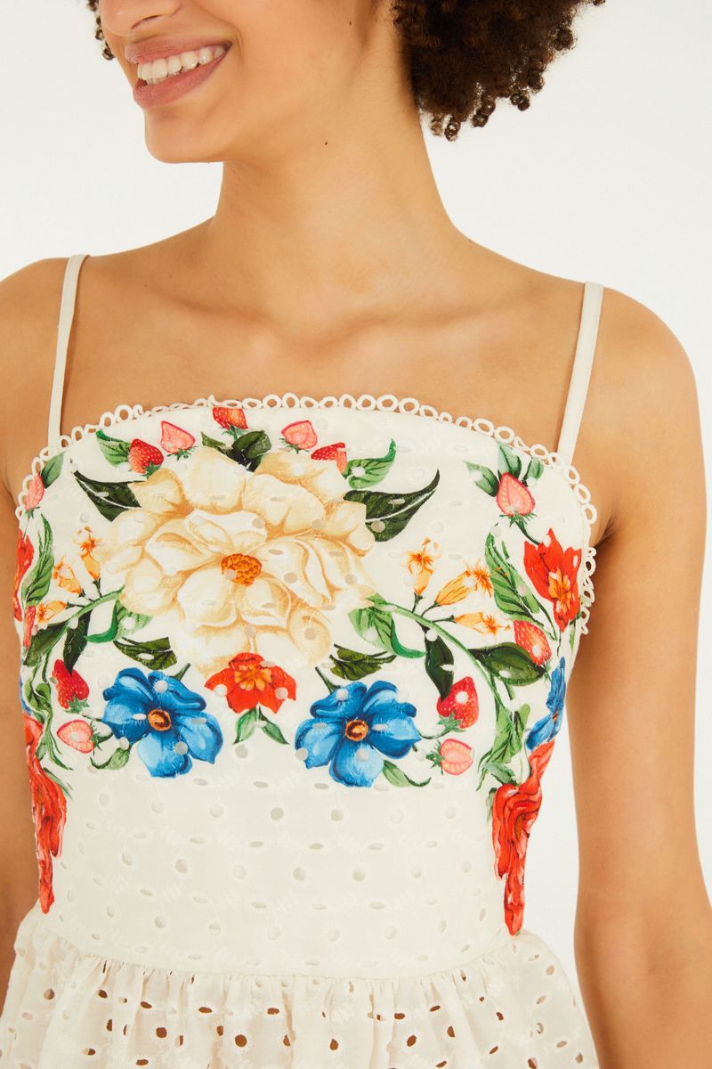 Top Alça Laise Floral Mariana