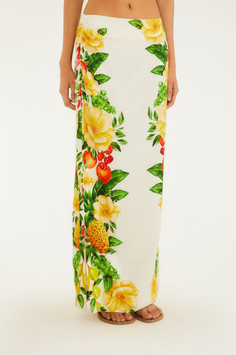 Saia Estampada Floral Picnic