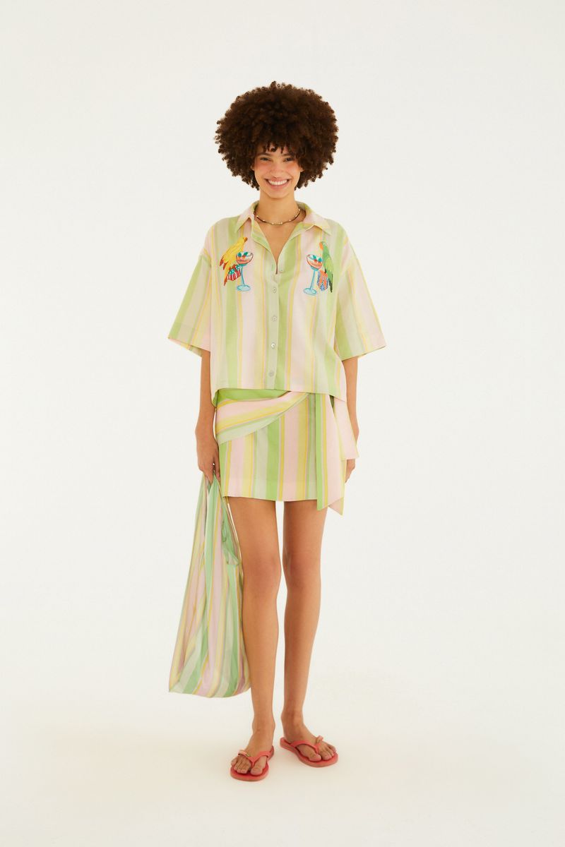 Camisa Bordada Listra Bosque