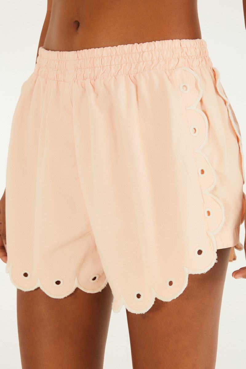 Short Sarja Bordado Richelieu