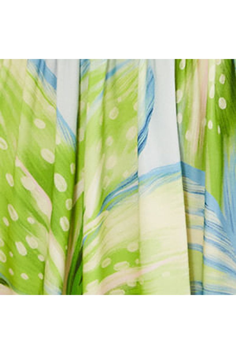 Vestido Curto Estampado Lírio Tropical