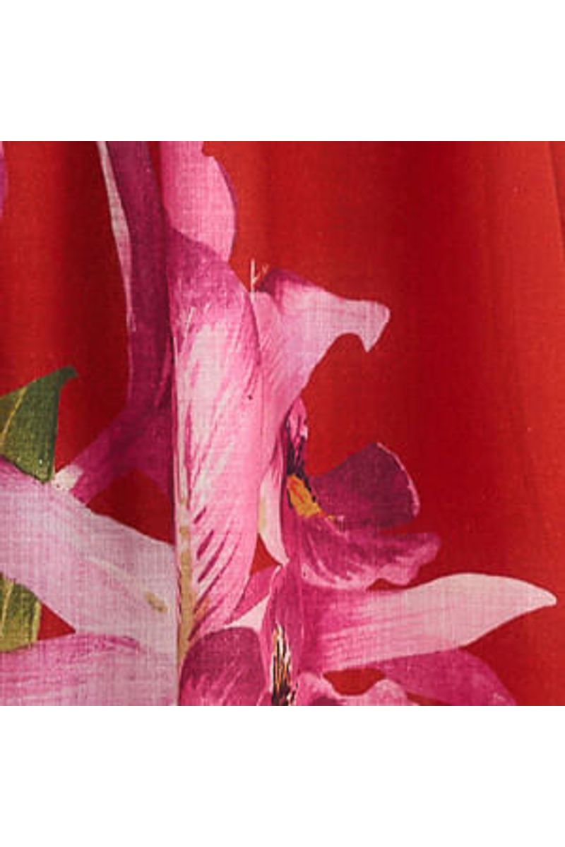 Saia Estampada Floral Orquídea