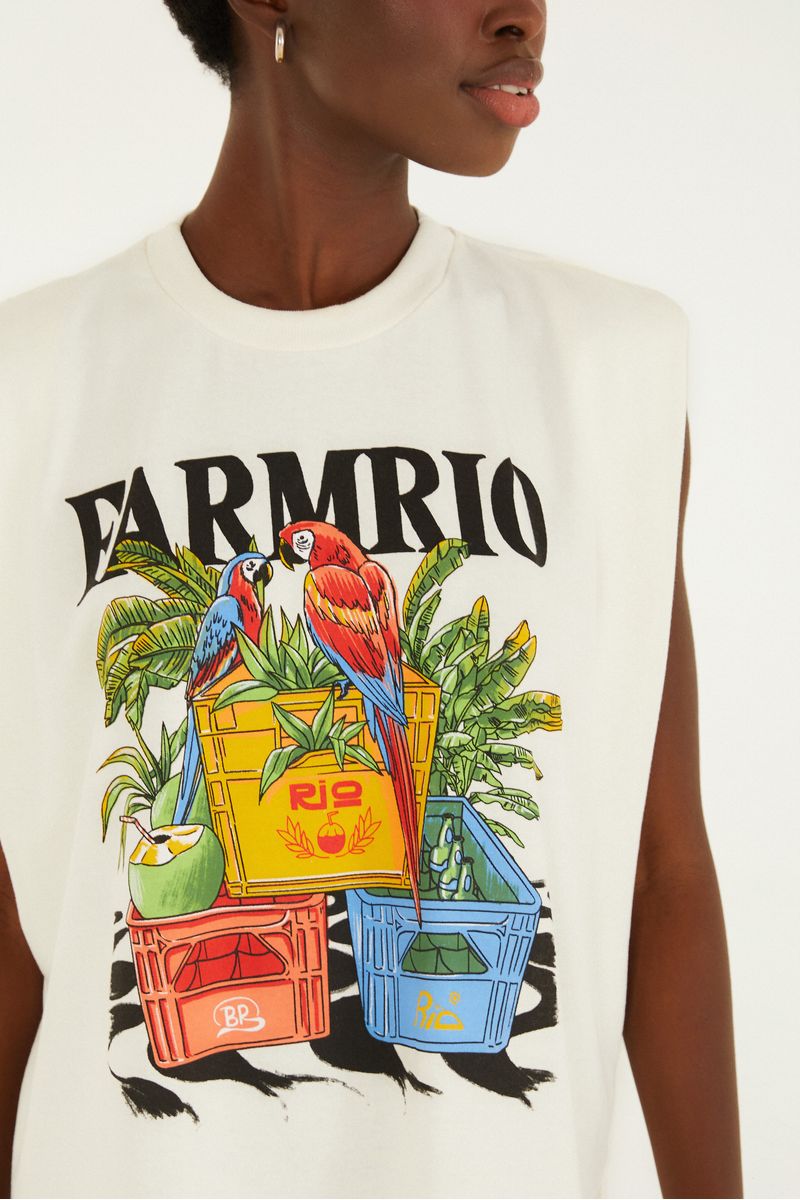 Vestido Curto Engradados Farm Rio