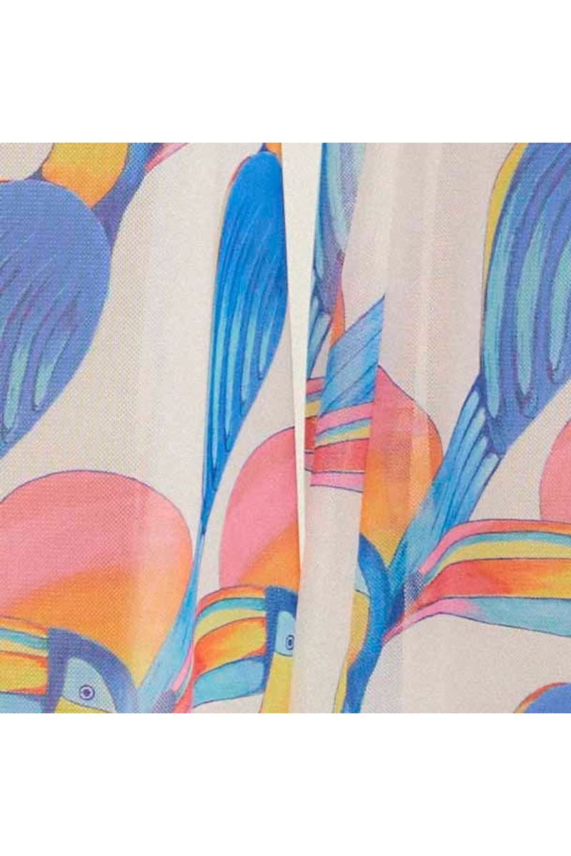 Calça Babado Tule Estampada Tucanitas