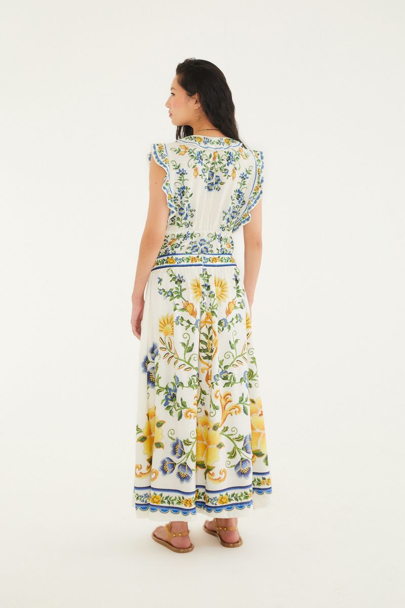 Saia Estampada Floral Emília
