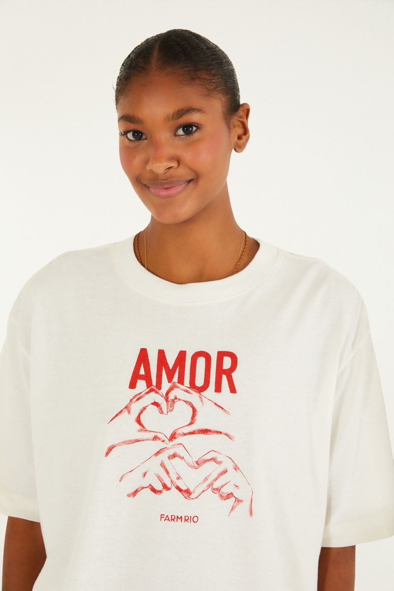 T-Shirt Ampla Amor Farm Rio