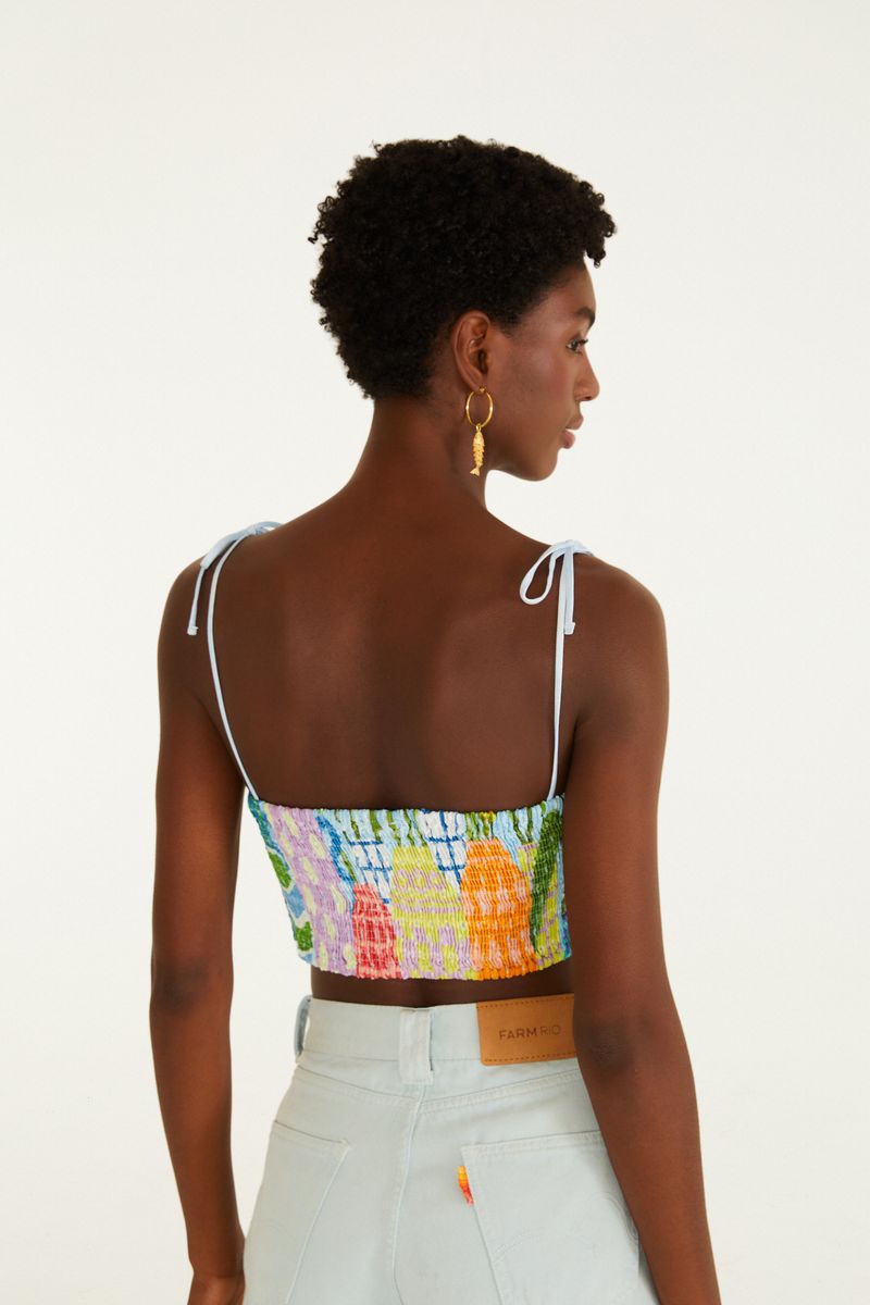 Top Estampado Jardim Primavera