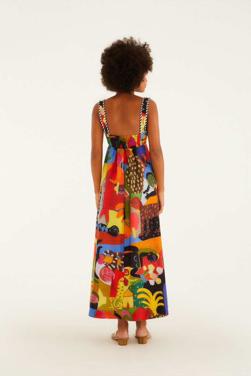 Vestido Cropped Estampado Ana Leovy