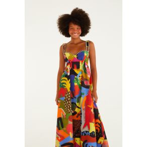 Vestido Cropped Estampado Ana Leovy