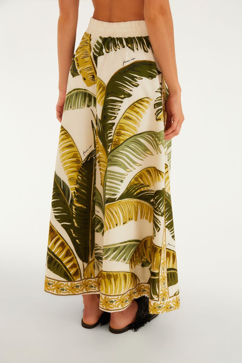 Saia Evasê Estampada Trancoso