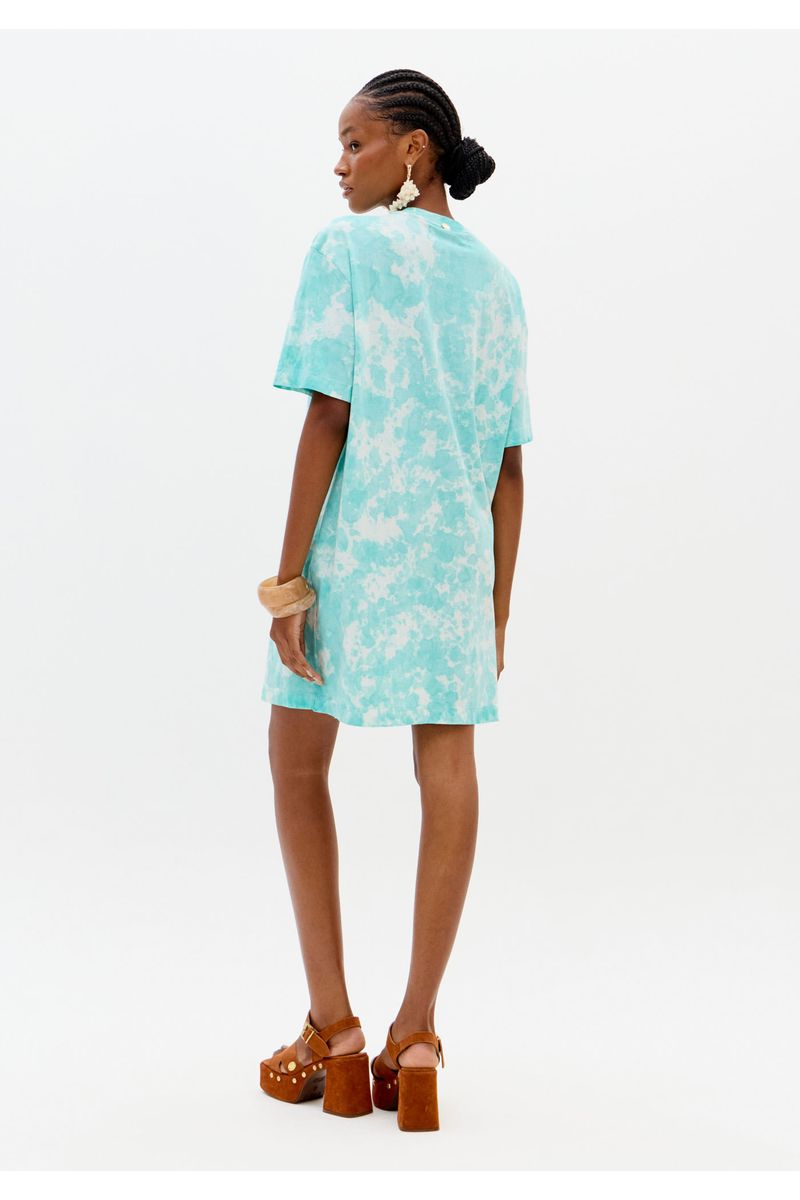 Vestido T-dress Curto Com Estampa