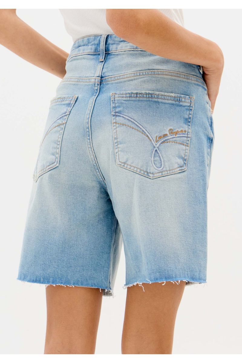 Bermuda Jeans Comfort Cintura Alta
