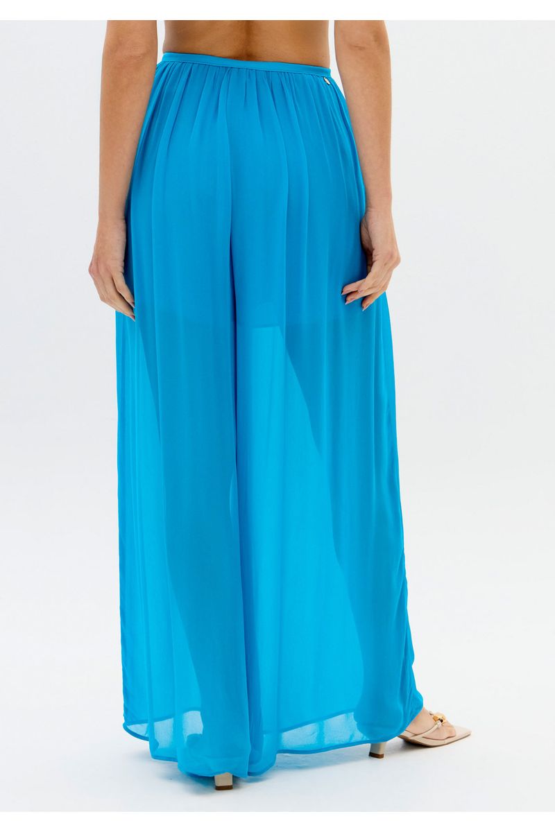 Calça Wide Leg Cintura Média