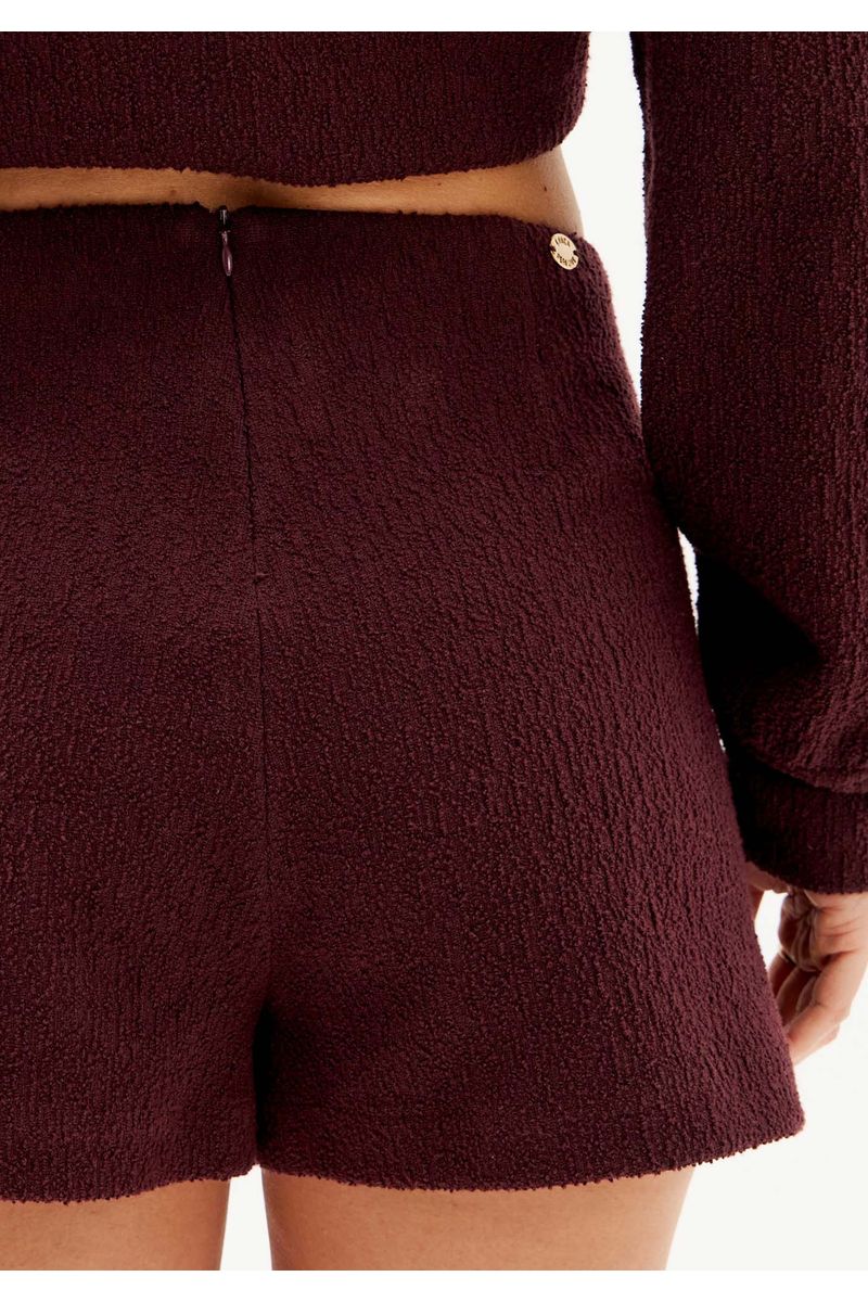 Short Saia Cintura Alta Texturizado