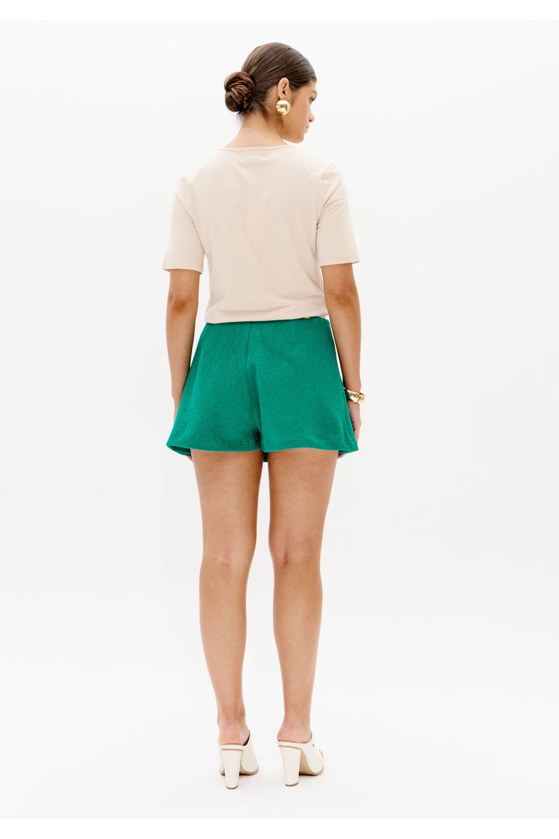Short Saia Cintura Alta Texturizado