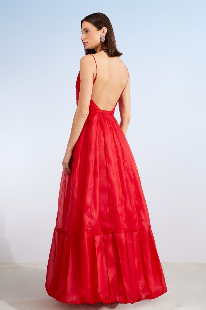 VESTIDO SEDA TOP DRAPE