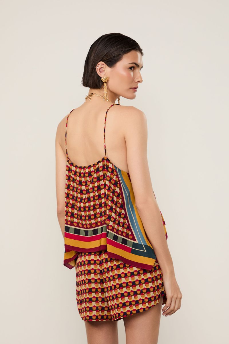 Regata Cropped Ampla Estampado