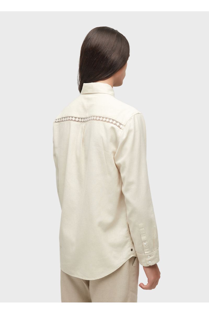 Camisa cotton linen lace
