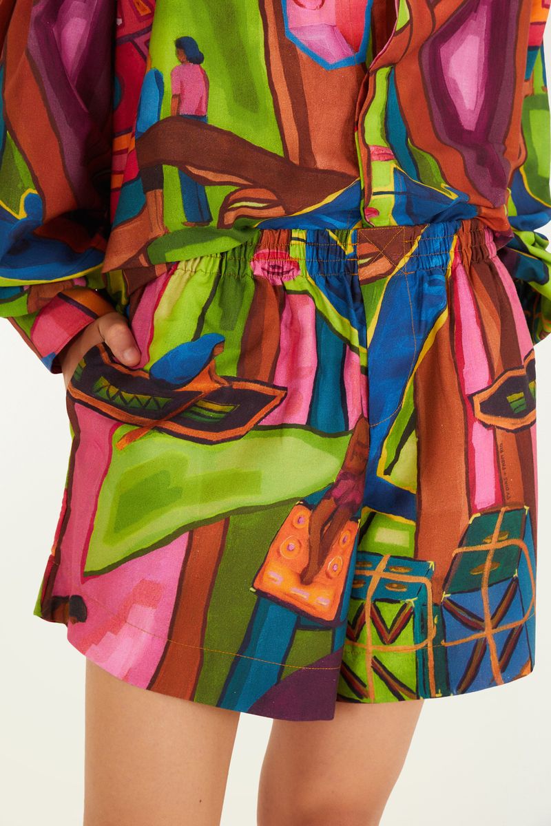 Short Estampado Tropical Sound System