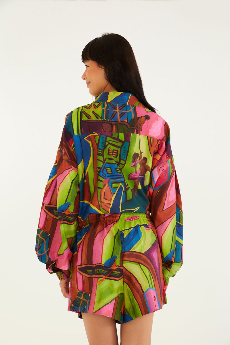 Short Estampado Tropical Sound System