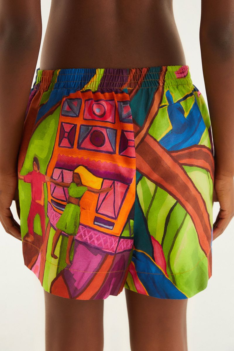 Short Estampado Tropical Sound System