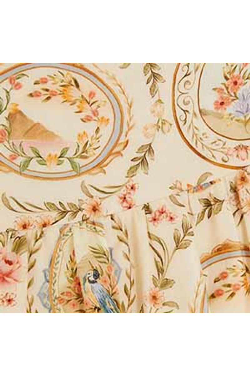 Saia Balonê Estampada Relicário Floral