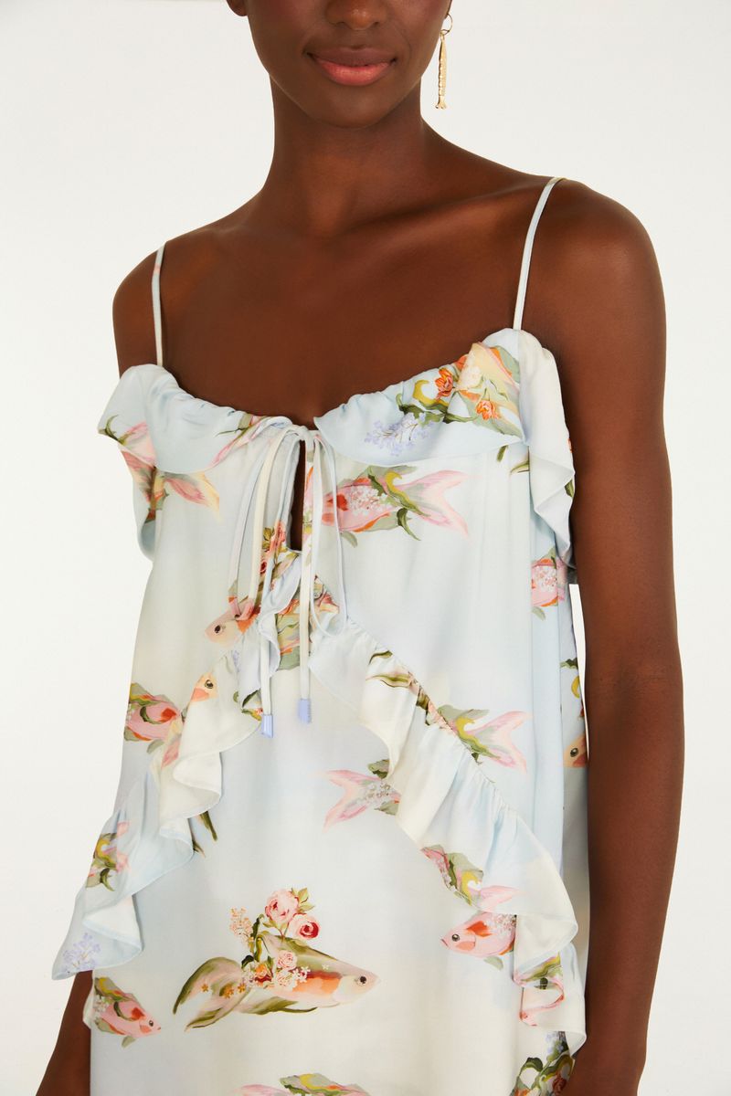 Vestido Curto Estampado Vênus