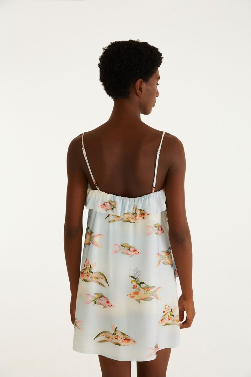 Vestido Curto Estampado Vênus