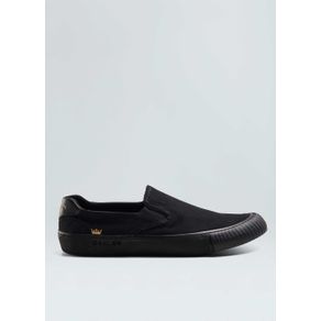 Tênis canvas slip on black sole