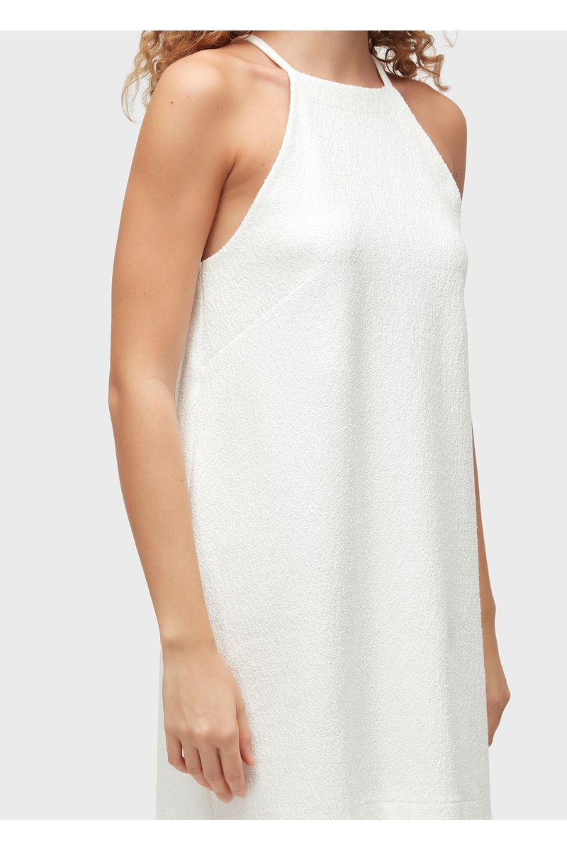 Vestido curto malha textura