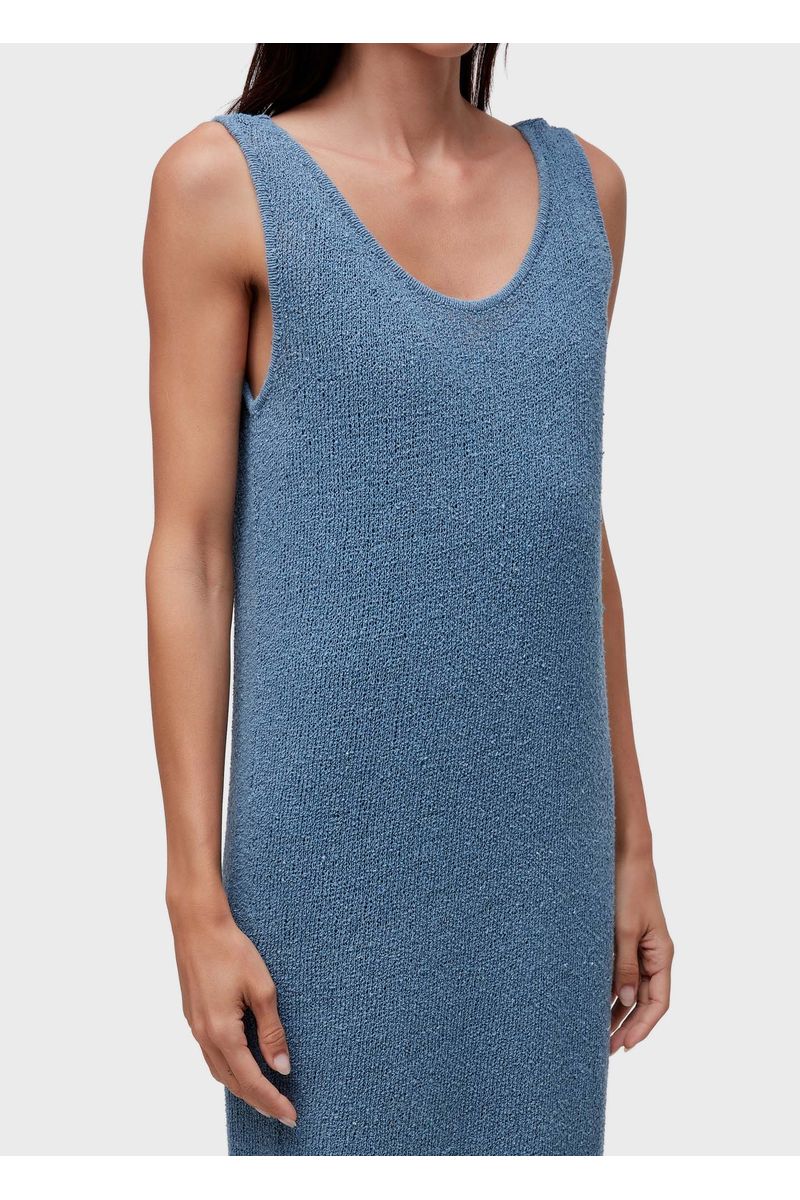 Vestido regata tricot rede
