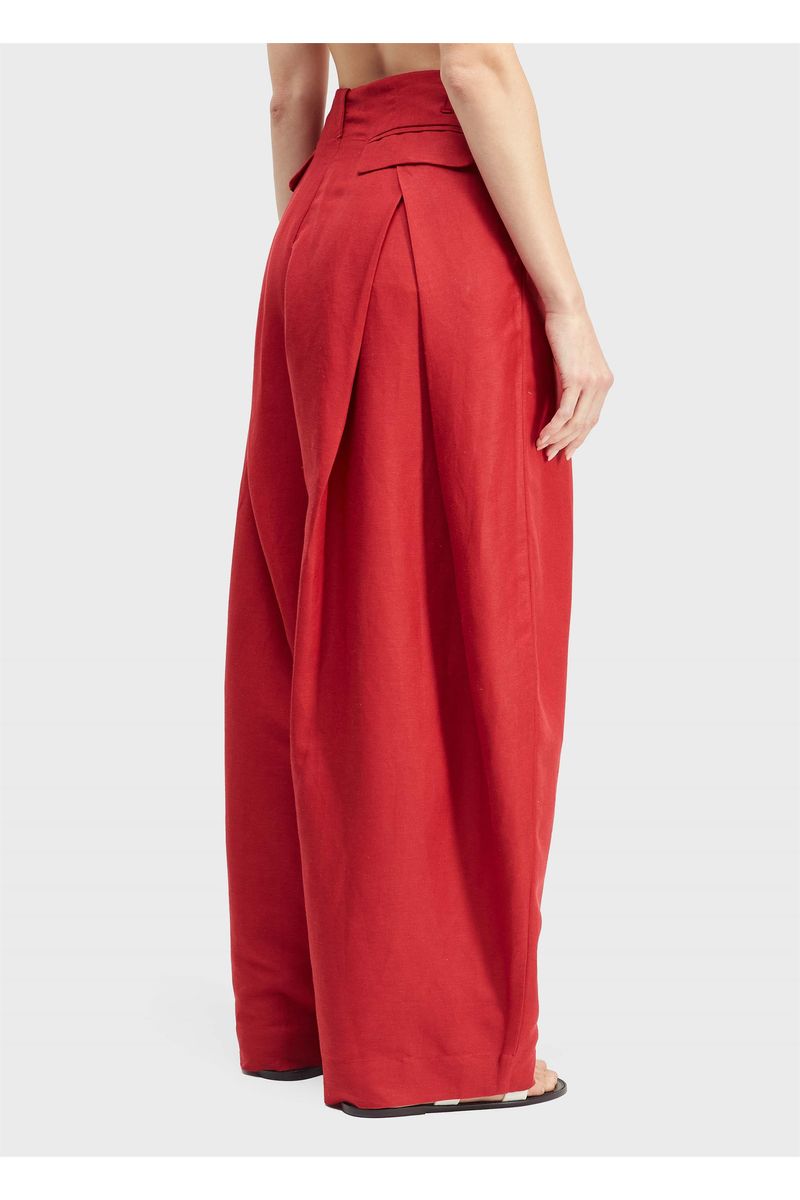 Calça linen pregas