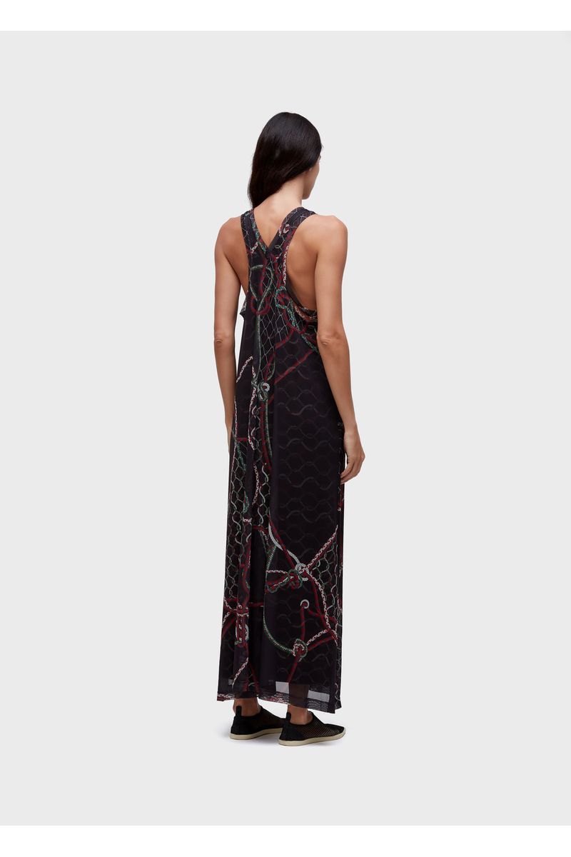 Vestido nadador longo estampa