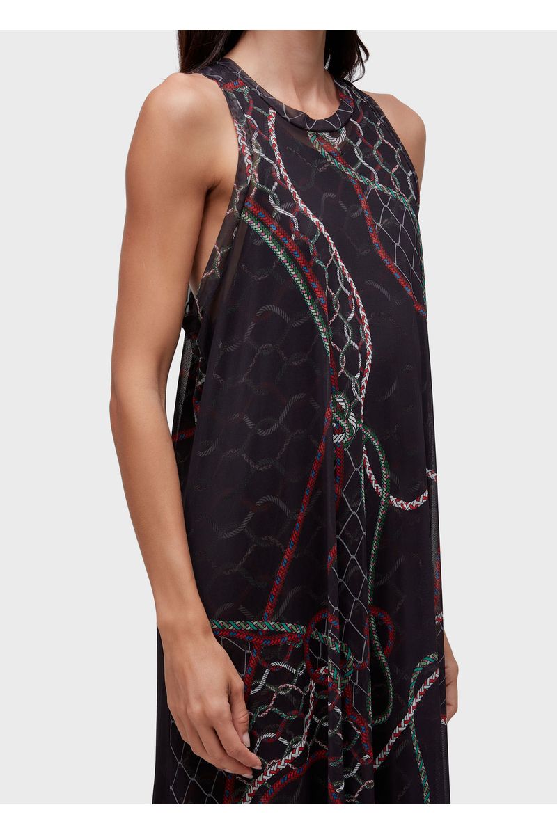Vestido nadador longo estampa
