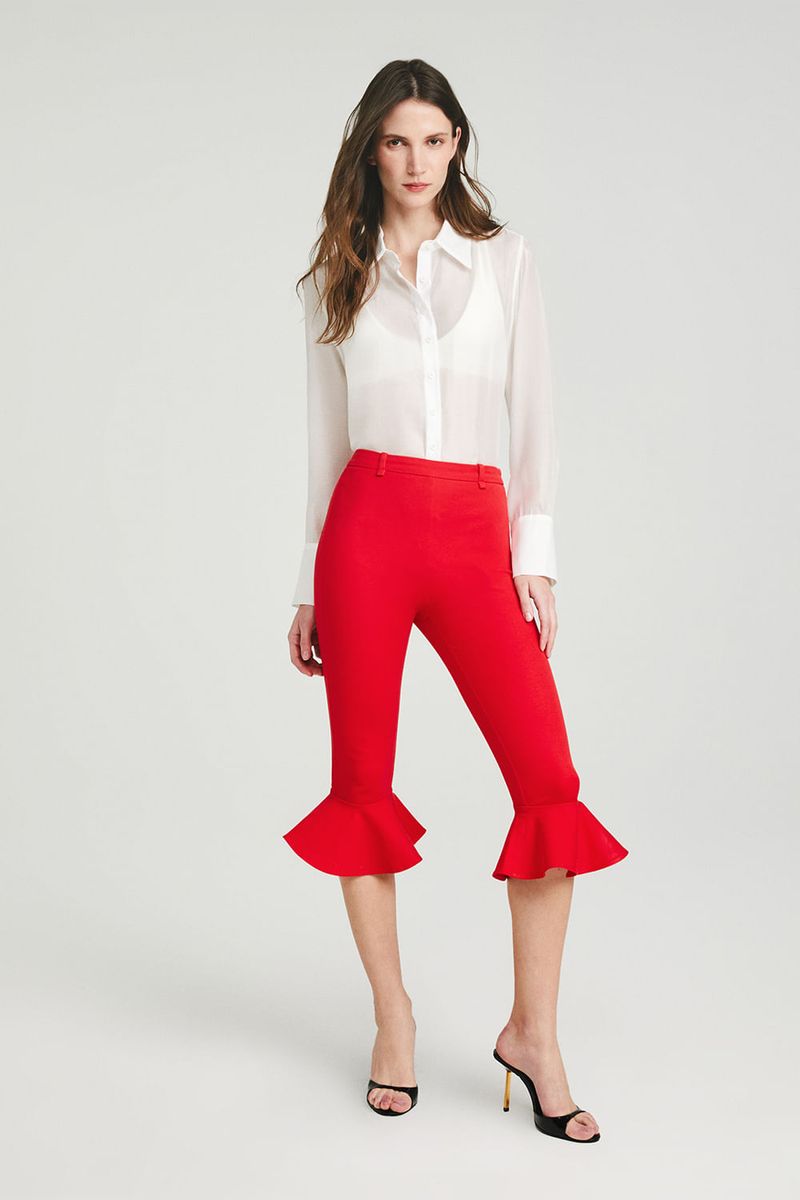 Calça Corsário Babado Roberta