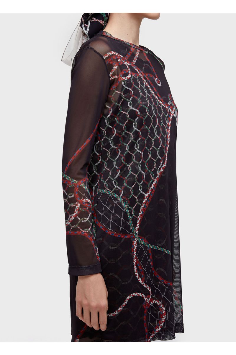 Vestido curto estampa