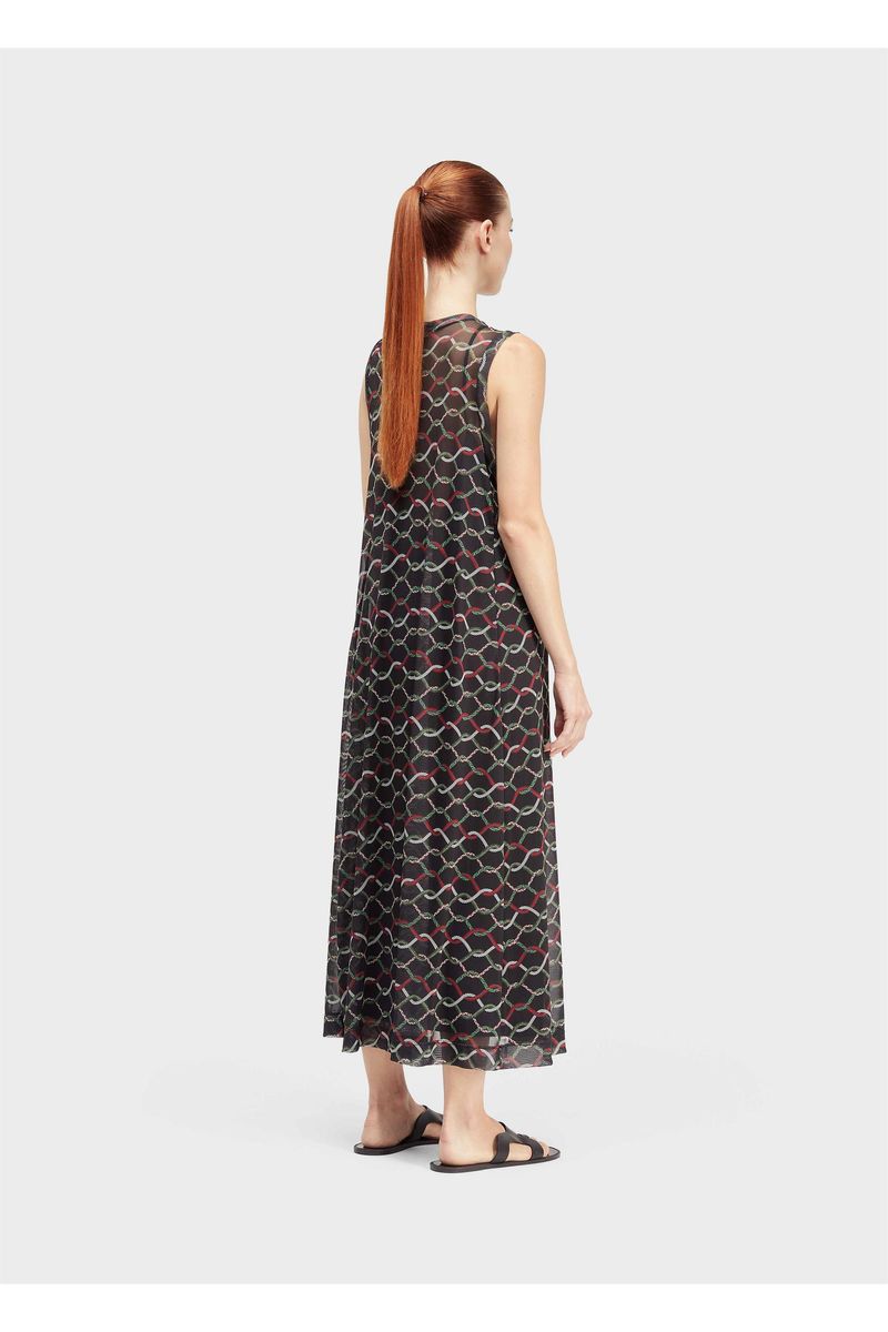 Vestido tule corda escura