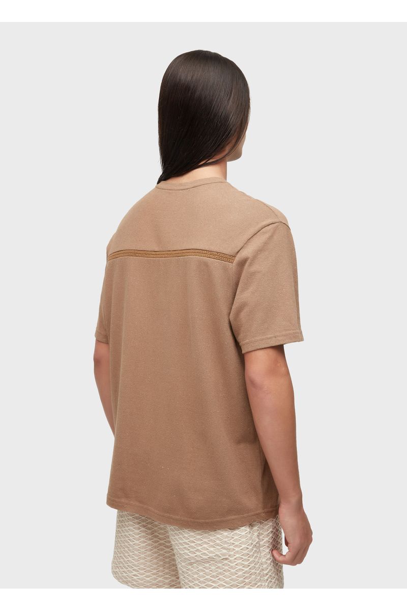 T-shirt over rustic yoke embroidered