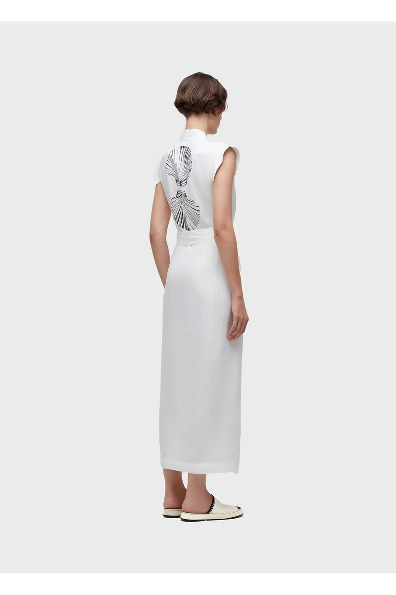 Vestido transpasse concha duo