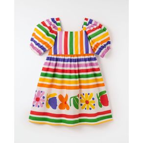 Vestido Barrado Multicor