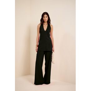 Calça festa pantalona preto
