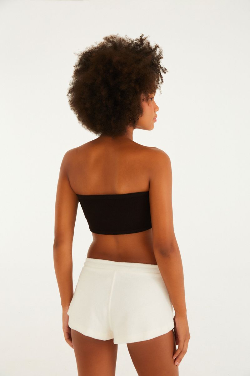 Top Faixa Tricot Preto