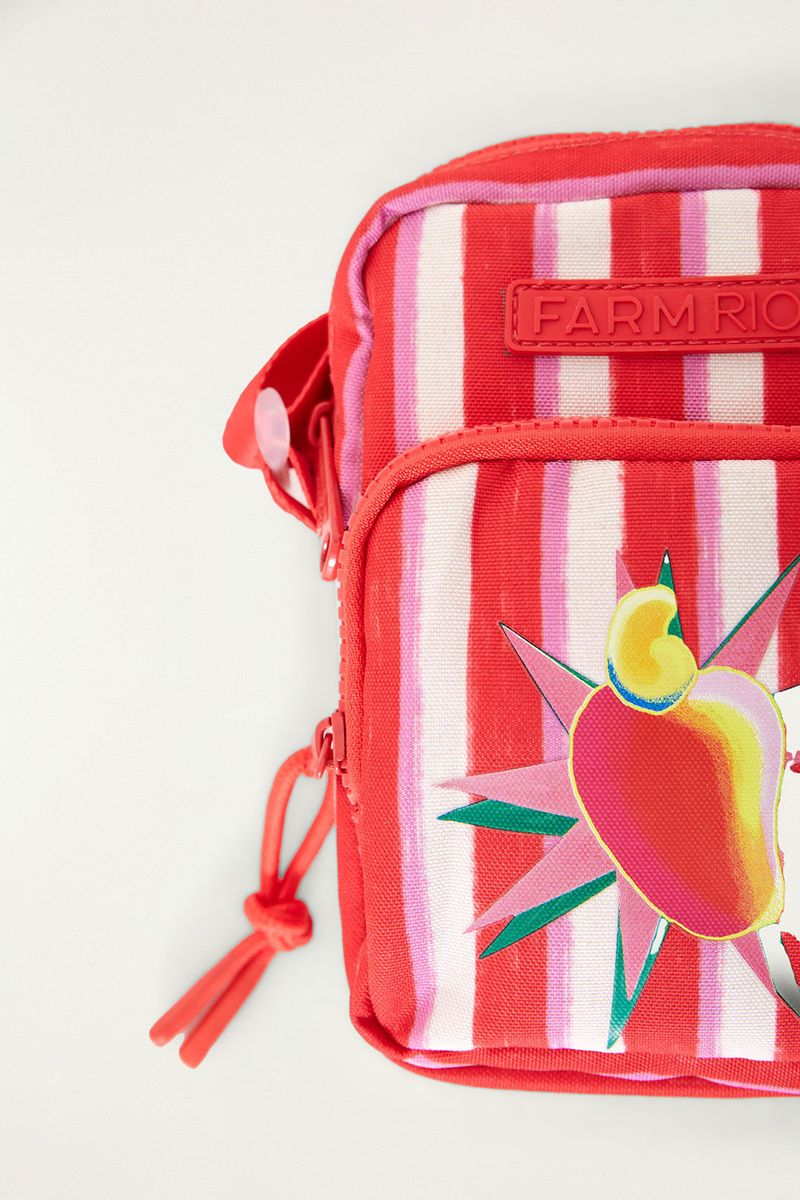 Bolsa Da Gema Listrado Rosa Silk Caju