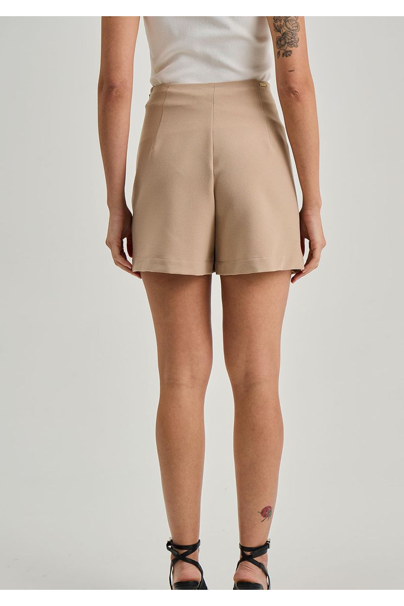 Shorts Iódice Saia Amplo Alta Bege