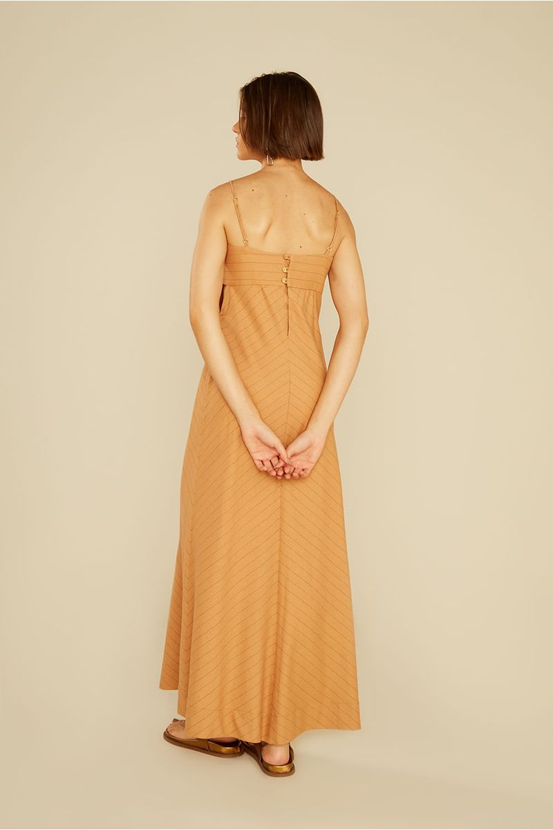 Vestido Lines Amarração - Amarelo Honey