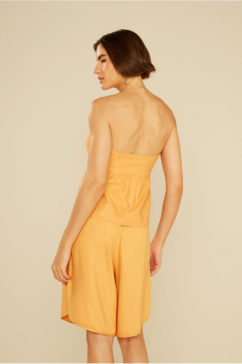 Blusa Corpete Alfaiataria - Amarelo Honey