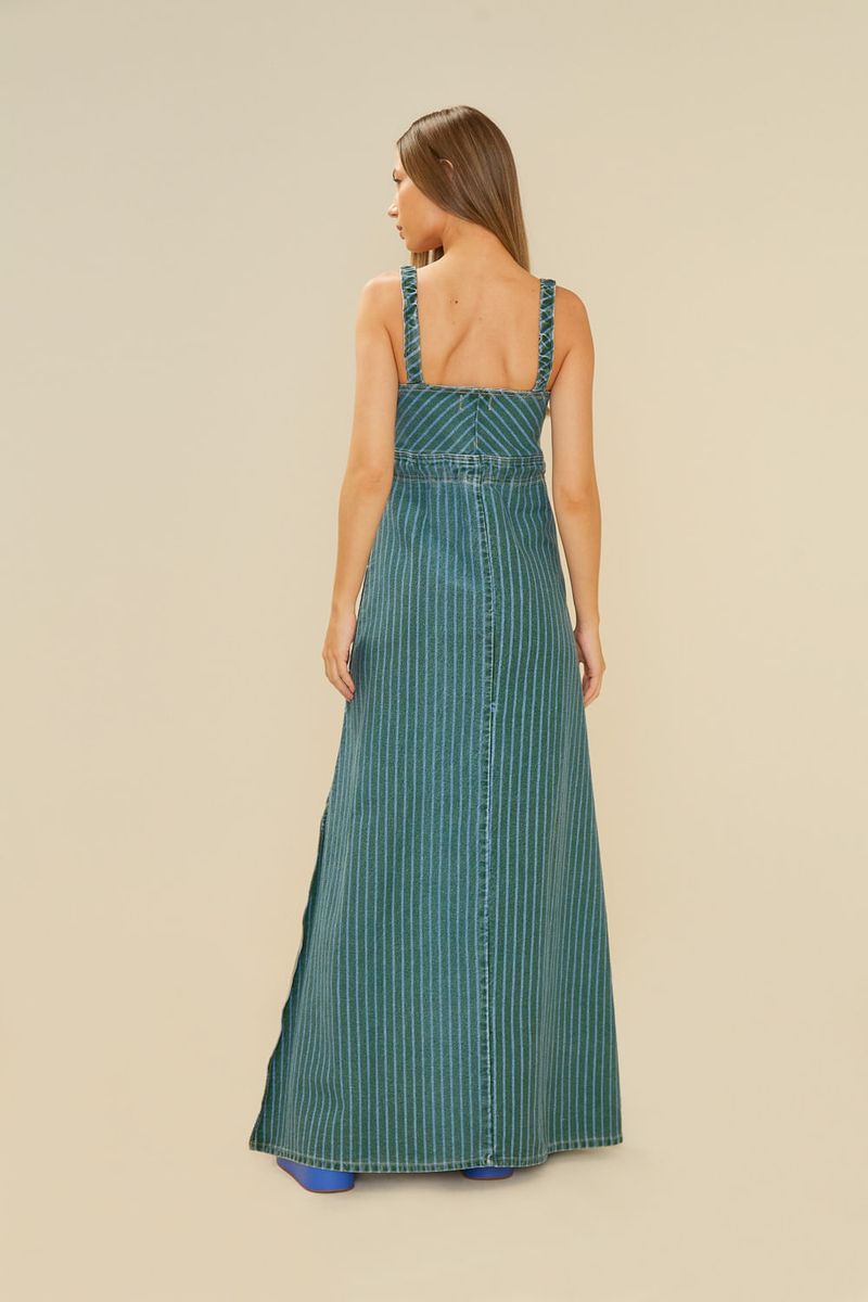 Vestido Jeans Listras - Jeans