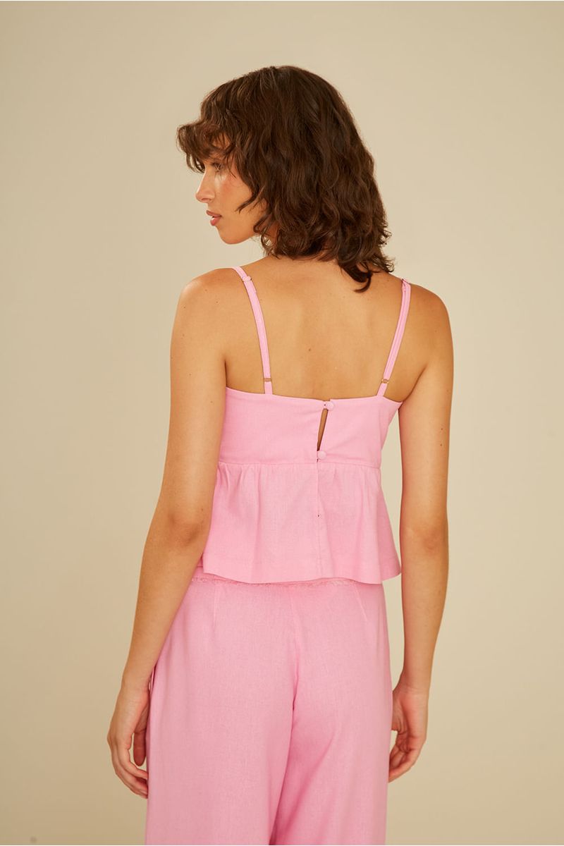 Blusa Busto Pregas - Rosa Soft